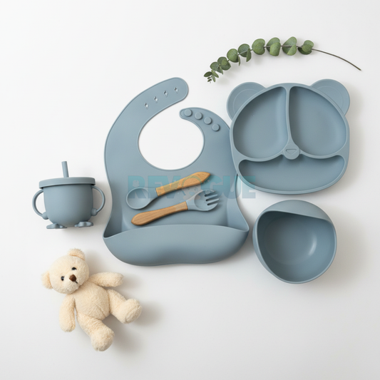 Silicone Baby Feeding Set BPA Free - 6 Pcs