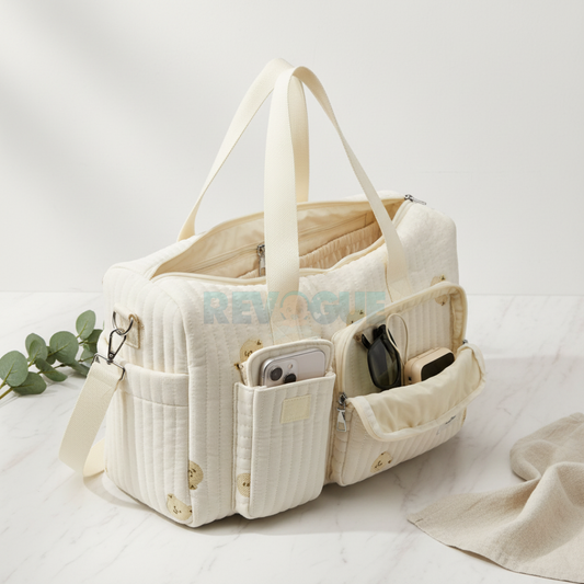 New Maternity Tote Bag - Diaper Mommy Maternity Bag - Bear Print Duffle Bag