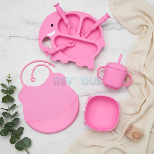 Silicone Baby Feeding Set BPA Free - 7 Pcs - Cutlery