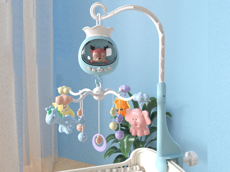 Musical Cot Mobile With Remote | Baby Crib Mobile with Music and Lights - Play Gym/ Cot Mobile
