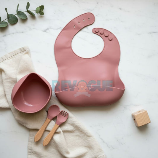 4Pcs Silicone Baby Feeding Set BPA Free