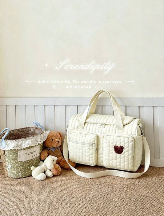 New Maternity Tote Bag - Diaper Mommy Maternity Bag - Bear Print Duffle Bag