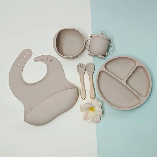 Silicone Baby Feeding Set BPA Free - 6 Pcs - Cutlery