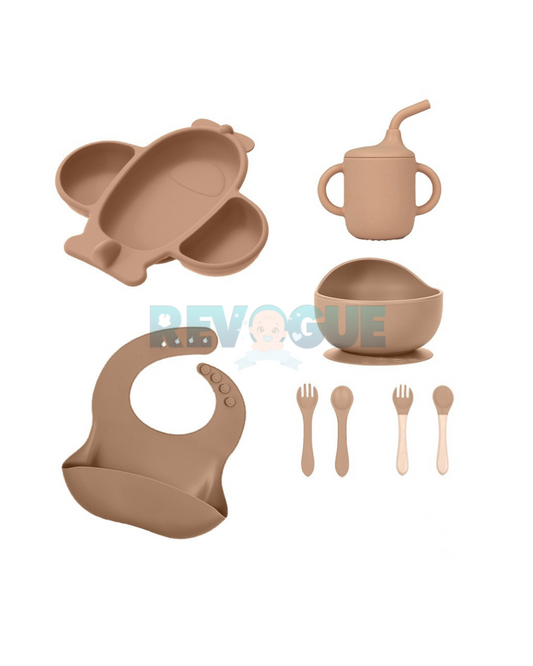 Silicone Baby Feeding Set BPA Free - 8 Pcs - Cutlery