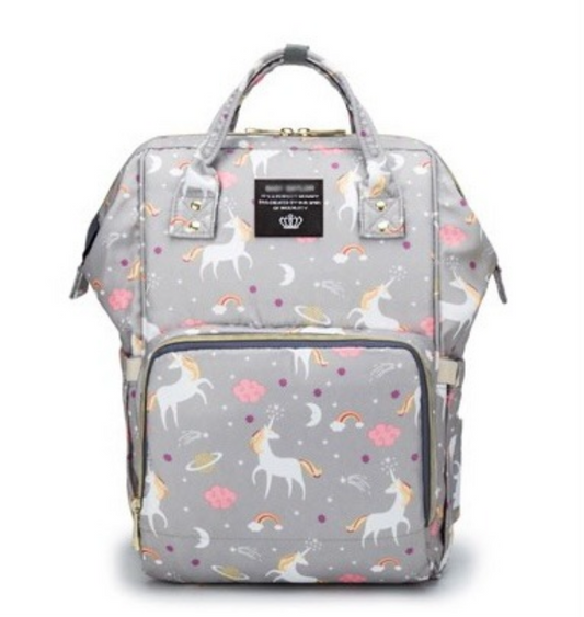 Diaper Bag Backpack - Unicorn Print - Diaper & Mother Bags