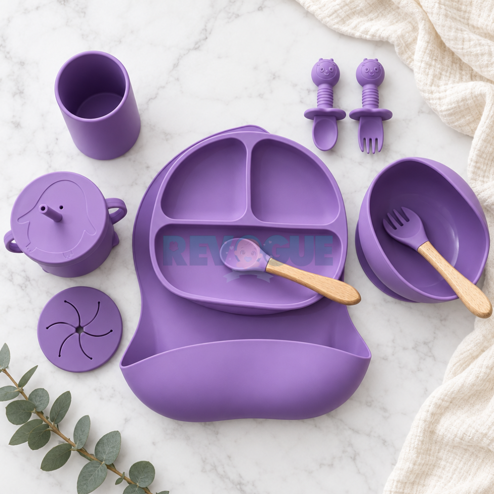 Silicone Baby Feeding Set BPA Free - 10 Pcs