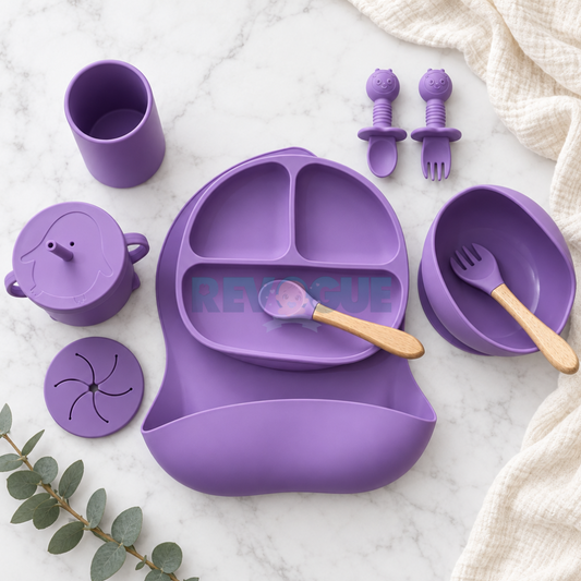 Silicone Baby Feeding Set BPA Free - 10 Pcs