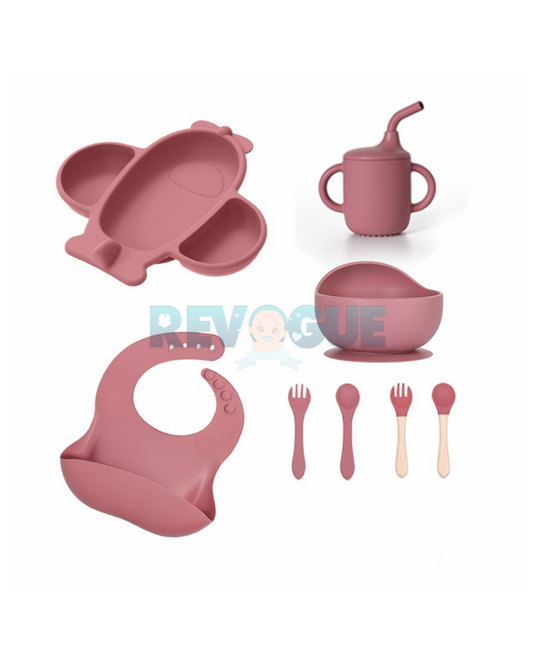 Silicone Baby Feeding Set BPA Free - 8 Pcs - Cutlery