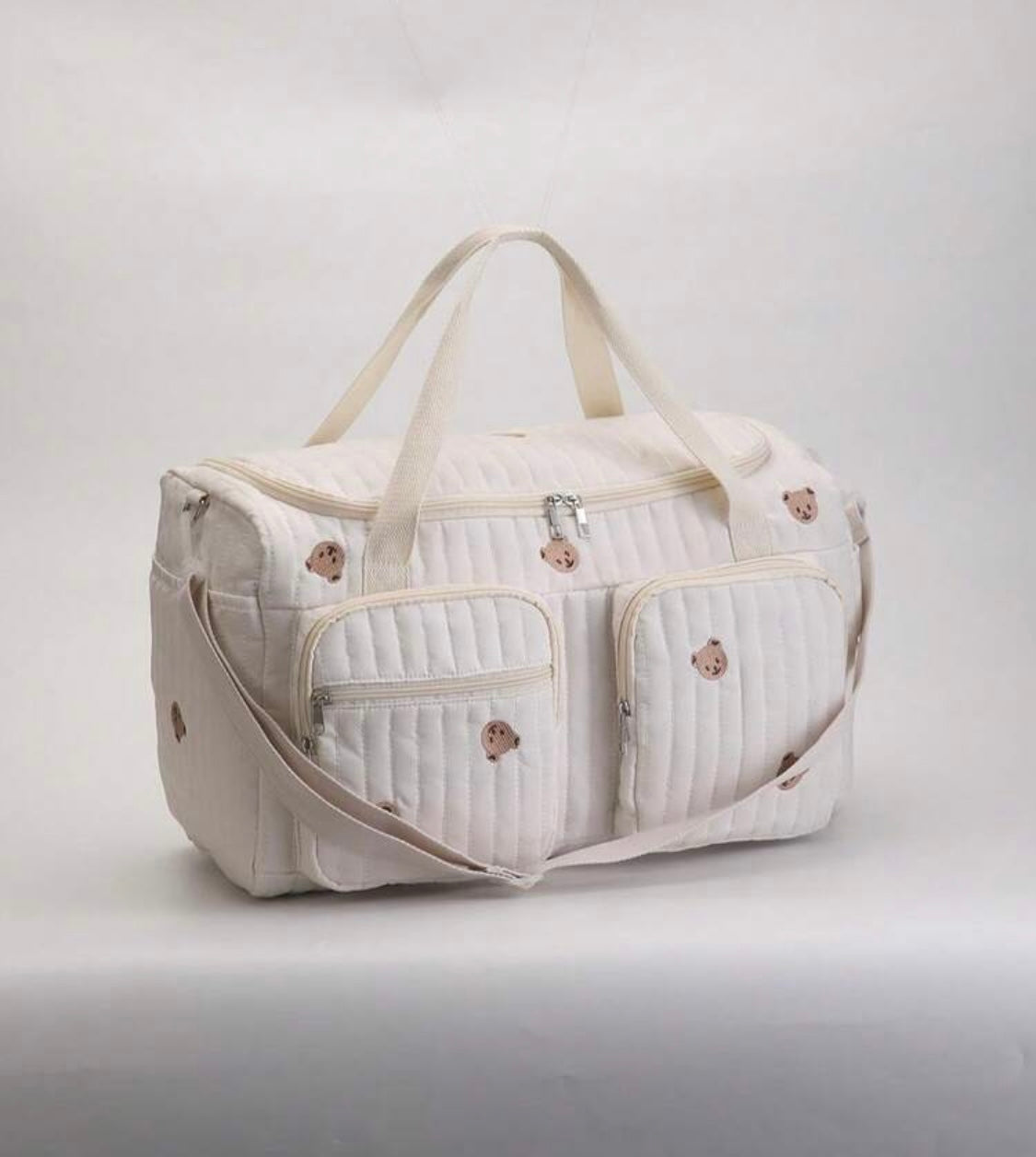 New Maternity Tote Bag - Diaper Mommy Maternity Bag - Bear Print Duffle Bag