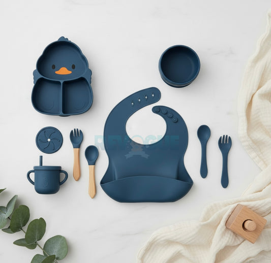 Silicone Baby Feeding Set BPA Free - 9 Pcs