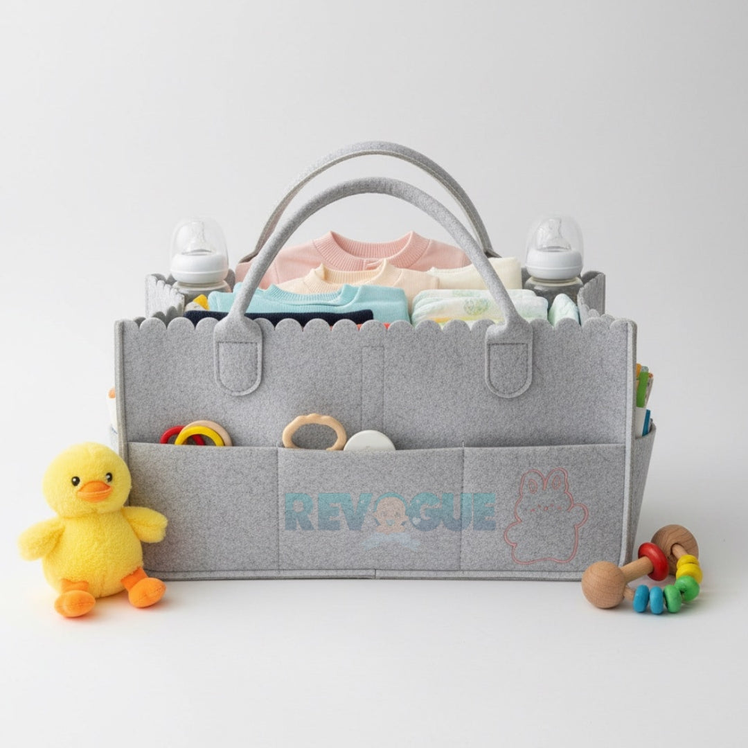 Baby Diaper Caddy Organizer  – Essential Bag For Nursery - Diaper & Mother Bags