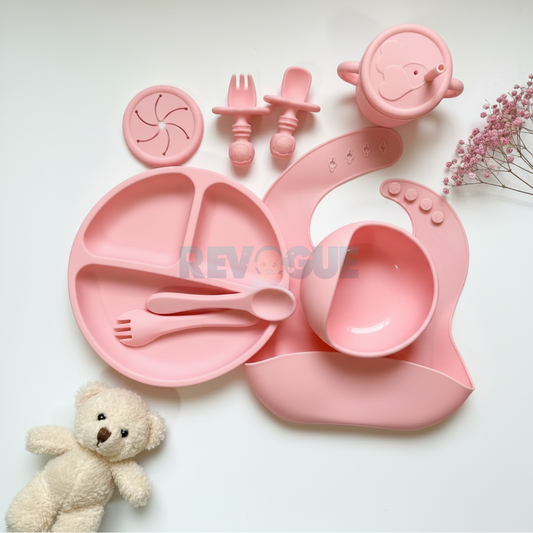 Silicone Baby Feeding Set BPA Free - 8 Pcs