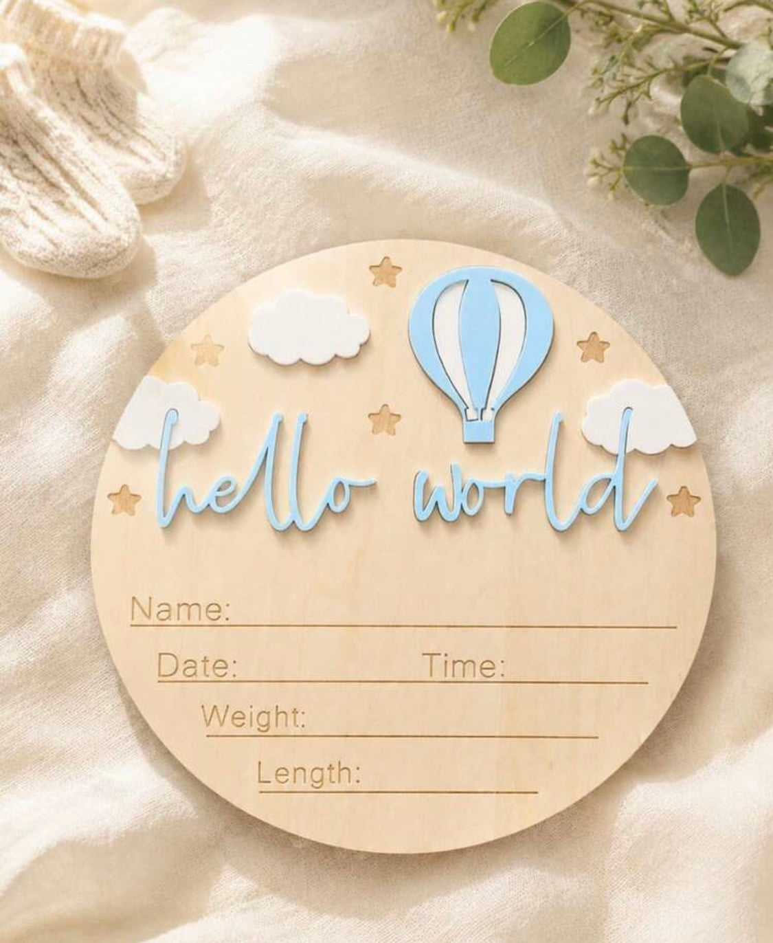 1pc Baby Announcement, Welcome Baby Sign