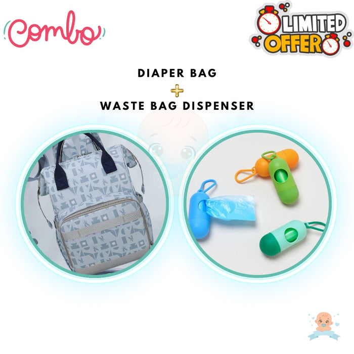 Combo Pack - Diaper Bag & Waste Bag Dispenser - Deals