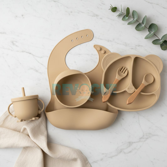 Silicone Baby Feeding Set BPA Free - 6 Pcs