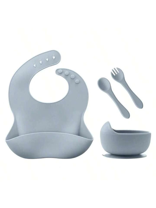 4Pcs Silicone Baby Feeding Set BPA Free