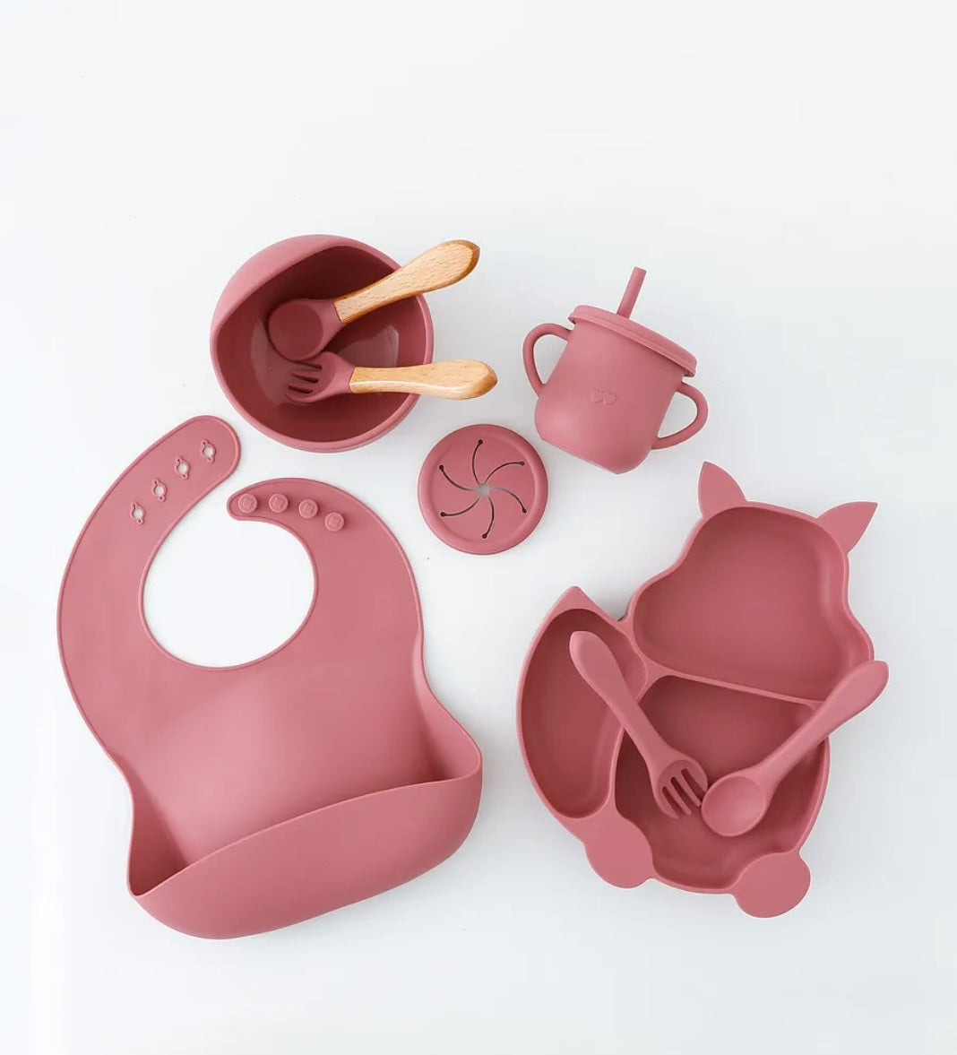 Silicone feeding set 9 pcs bpa free