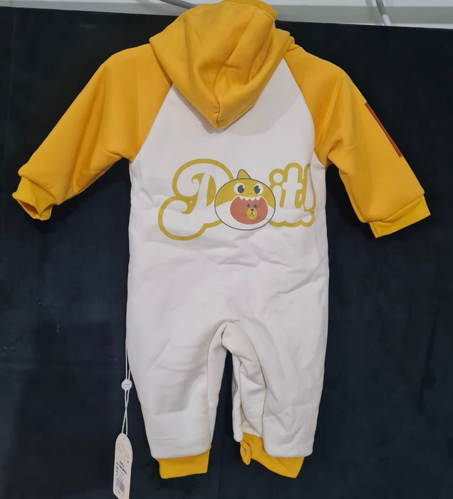 Winter Hooded Romper - Yellow - Apparel