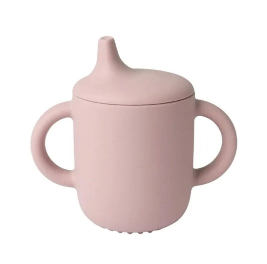 Silicone Sippy Cup 150 ml - Light Pink - Cutlery