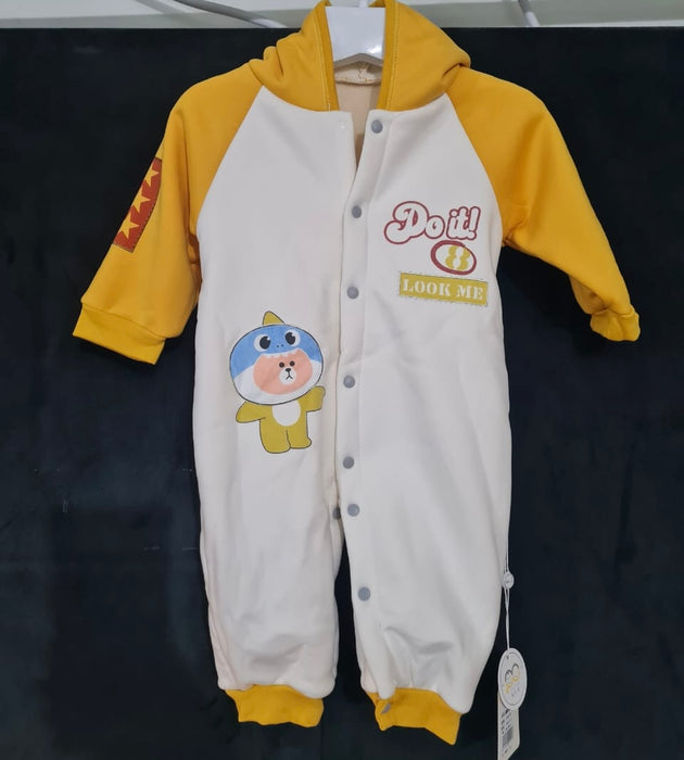 Winter Hooded Romper - Yellow - Apparel