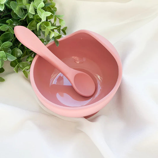 Silicone Set - Bowl & Spoon - Cutlery