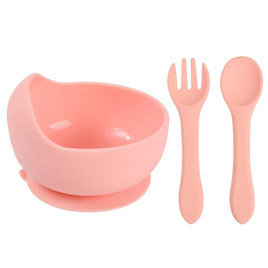 Silicone Bowl, Spoon & Fork - Cutlery