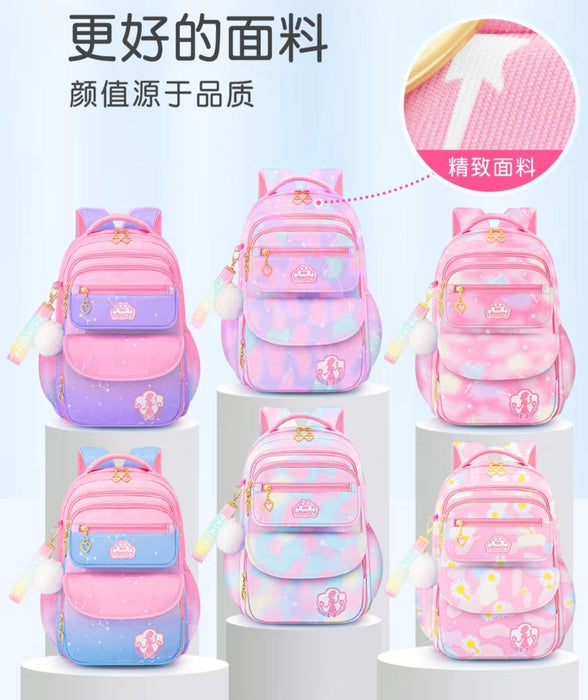 18"Colorful girls multi pockets backpack - Senora