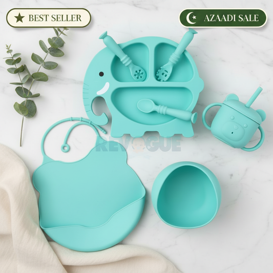 Silicone Baby Feeding Set BPA Free - 7 Pcs