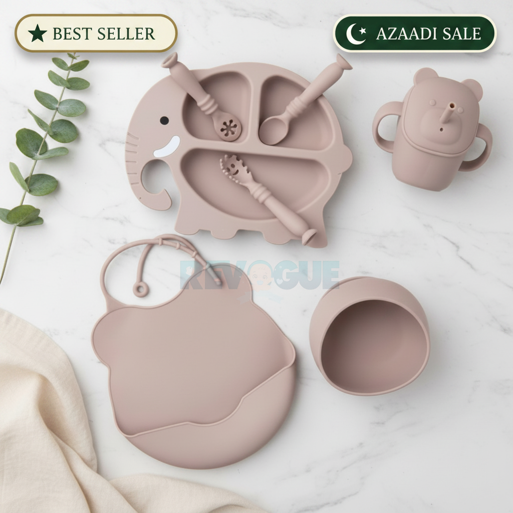 Silicone Baby Feeding Set BPA Free - 7 Pcs