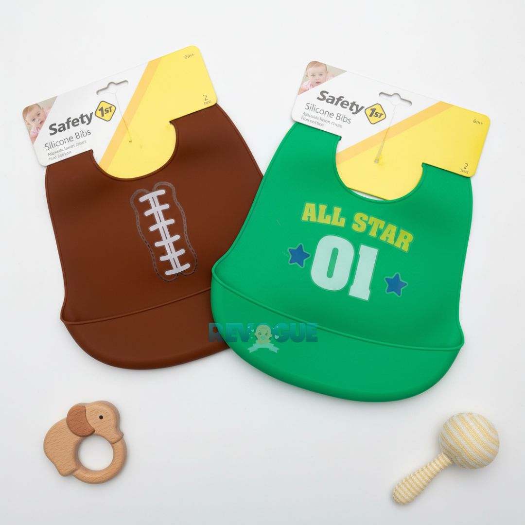 Waterproof Silicone Bib - Pack of two - All Star - Bibs