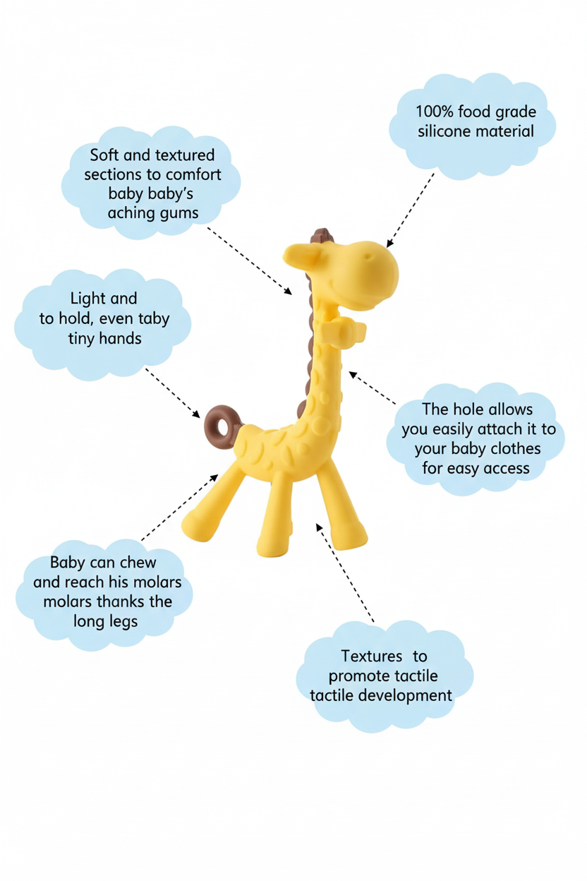Giraffe Teether Features
