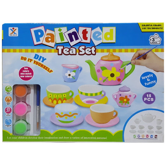 DIY- Painted Tea Set 15pcs