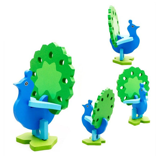 3D Animal Jigsaw Puzzle - Peacock - Toddler Toys