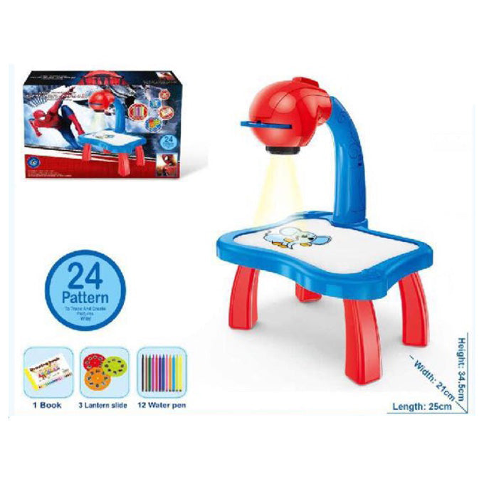 Spiderman Painting & Drawing Projector Table Set - 24 Patterns - #N/A