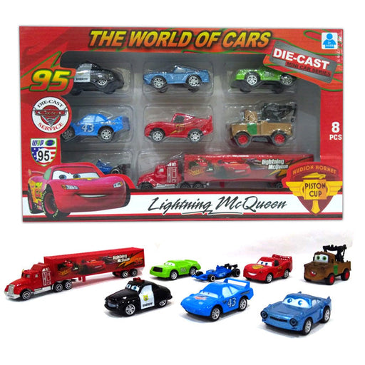 Cars Lightning McQueen: Piston Cup Racing Team - 8 pcs Die Cast Metal