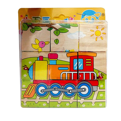 Transportation Vehicles - Cubical Wooden Puzzle - Puzzle