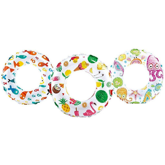 Intex - Lively Print Swimming Pool Tube Ring - 20 inch - 59230 - Pools