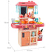 Big Modern Kitchen with Smoke, Music, Lights and Tap Water - 42 pcs set - Toddler Toys