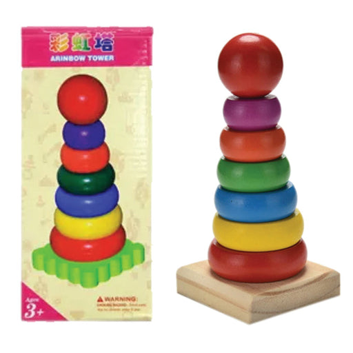 Wooden Stacking Arinbow Tower for Toddlers - #N/A