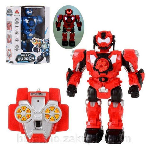 Mech Warrior Remote Control Police Robot Shooter - Red - Toy Sets