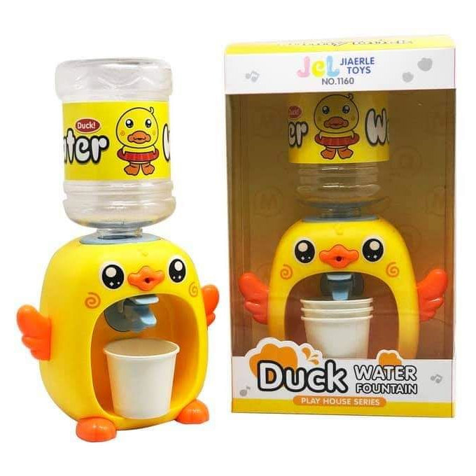 Mini Cute Simulation Duck Water Dispenser Toy Drinking Fountain Educational Play For Children - 