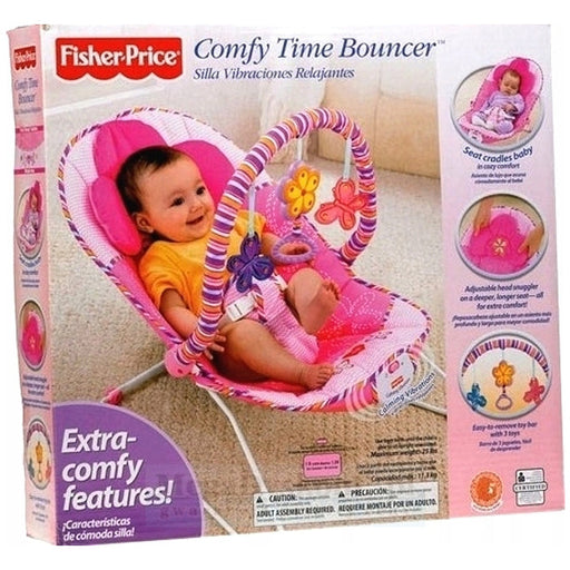 Fisher Price Baby Bouncer Toddler Rocker with Calming Vibration - Pink - Toy Sets