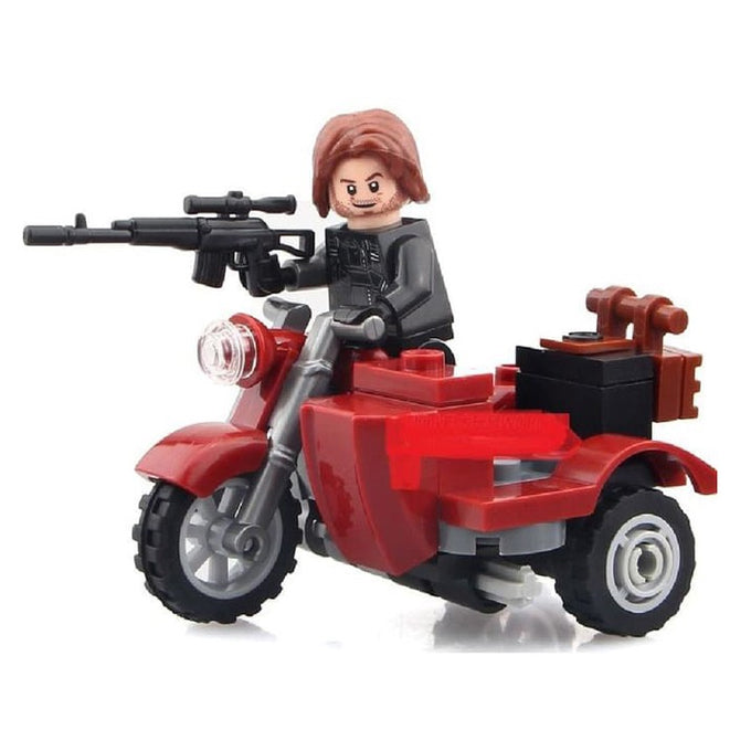 Winter Soldier Motorcycle Super Heroes Building Block 7009 33+Pcs - Toy Sets