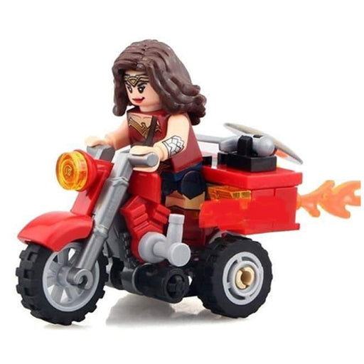 Wonder Women Motorcycle Super Heroes Building Block for kids - 7013 - Toy Sets