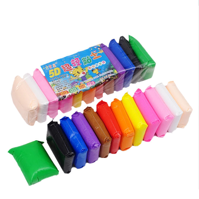 Color Light Soft Clay DIY Toys Children Educational Air Dry Polymer Plasticine Safe Colorful Light Clay Toy Gift To Kids - Toy Sets