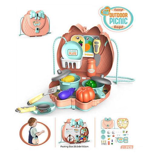 New Portable briefcase Picnic Party Play Sets - 16pcs - Toy Sets