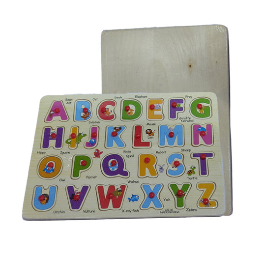 A TO Z Learning Animal Wooden Alphabets Puzzle For Kids - Toy Sets
