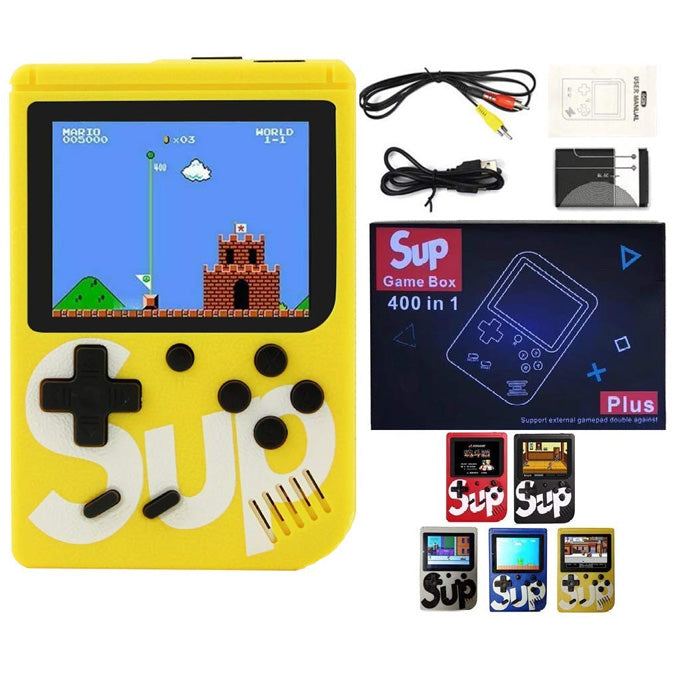 SUP 400 in 1 Games Retro Game Box Console Handheld Game PAD Gamebox - Yellow - Toy Sets