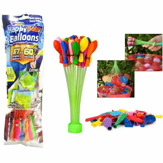 37pcs Bunch balloons Multicolor Fast Fill Water Balloons Bunch for Summer Outdoor Play Kids - Toy Sets