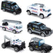 Diecast Police Cars Metal Playset Vehicle Models Collection Police Patrol Swat Truck Toy for Kids Pack of 6PCS - Toy Sets